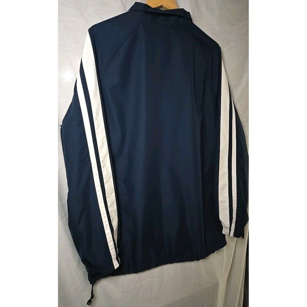 Nike Y2K Jogging Jacket, Logo, Sz XL, Navy Blue w/ White Stripes - Picture 7 of 11